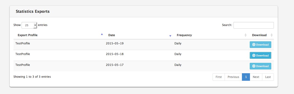 Statistics Exports
Browser