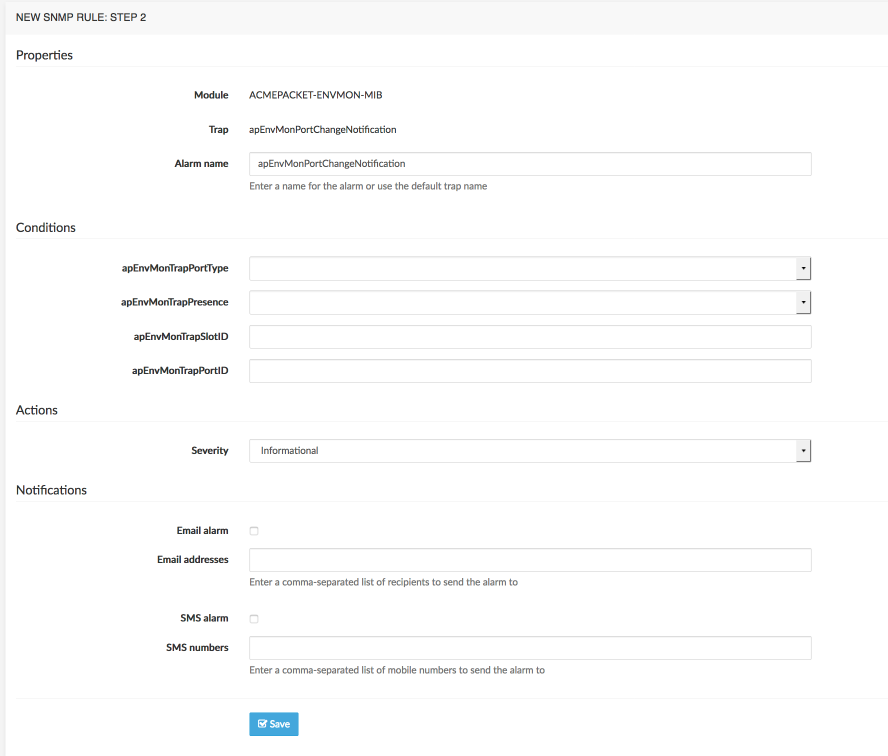 New SNMP Rule: Step
2