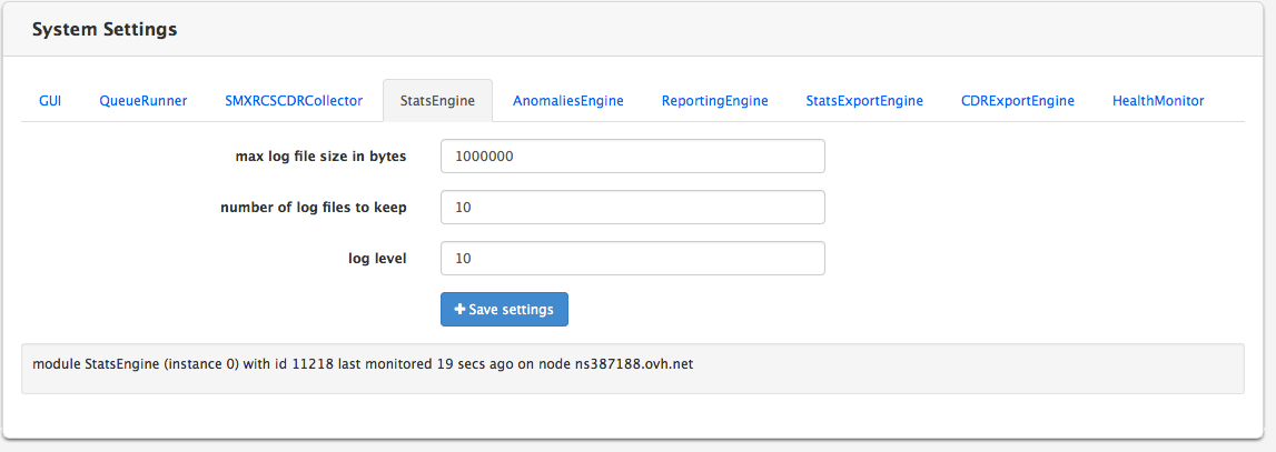 Stats Engine
Configuration