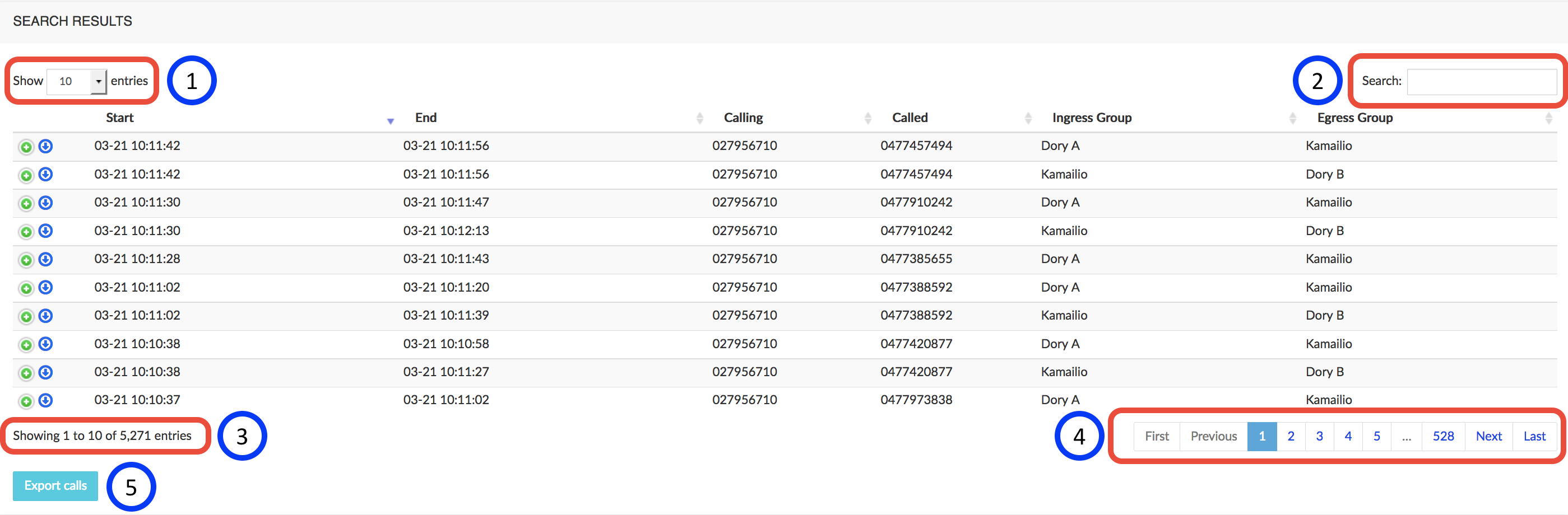 Common elements in Search
Tools