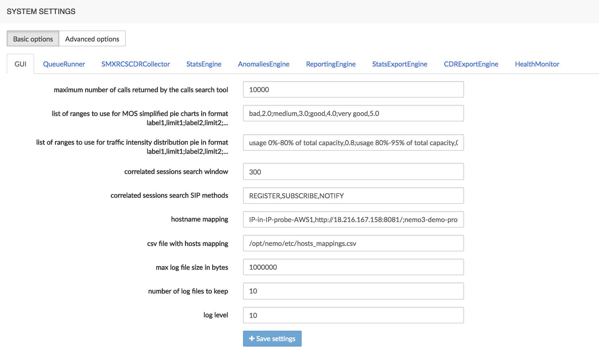 GUI
Configuration