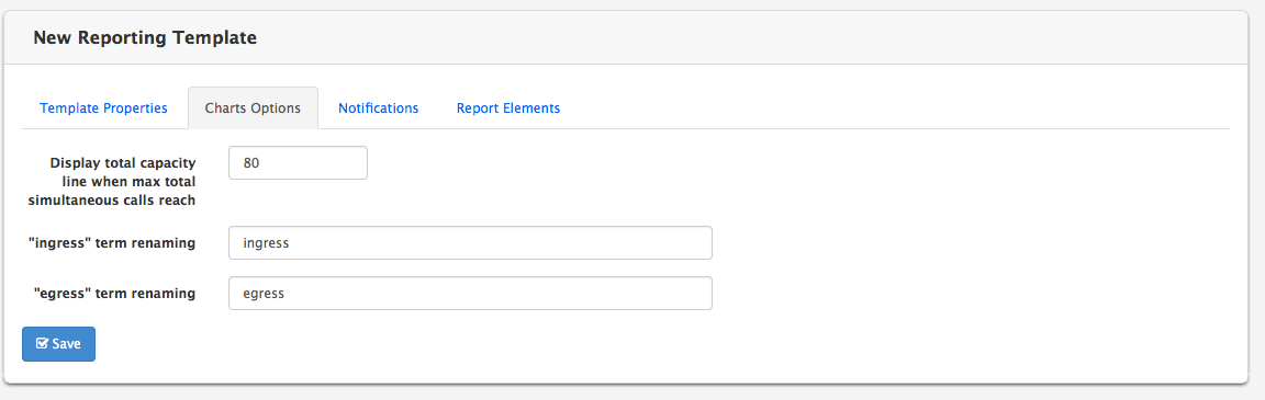 PDF Reporting Template → Charts
Options