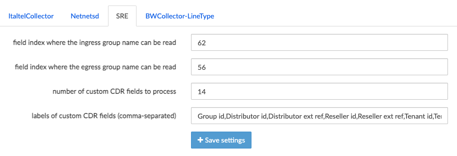 SRE Plugin Parameters